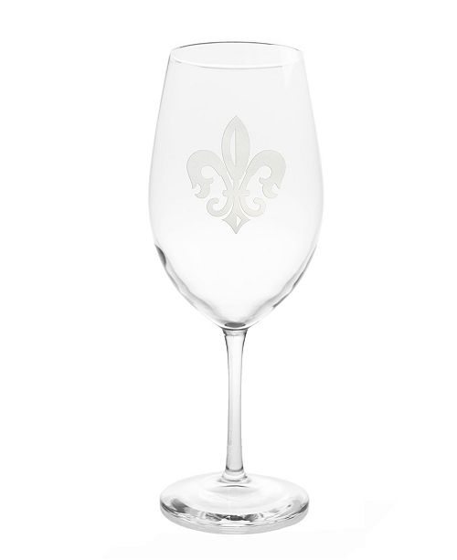Louisville Fleur De Lis Wine Glass set of 2